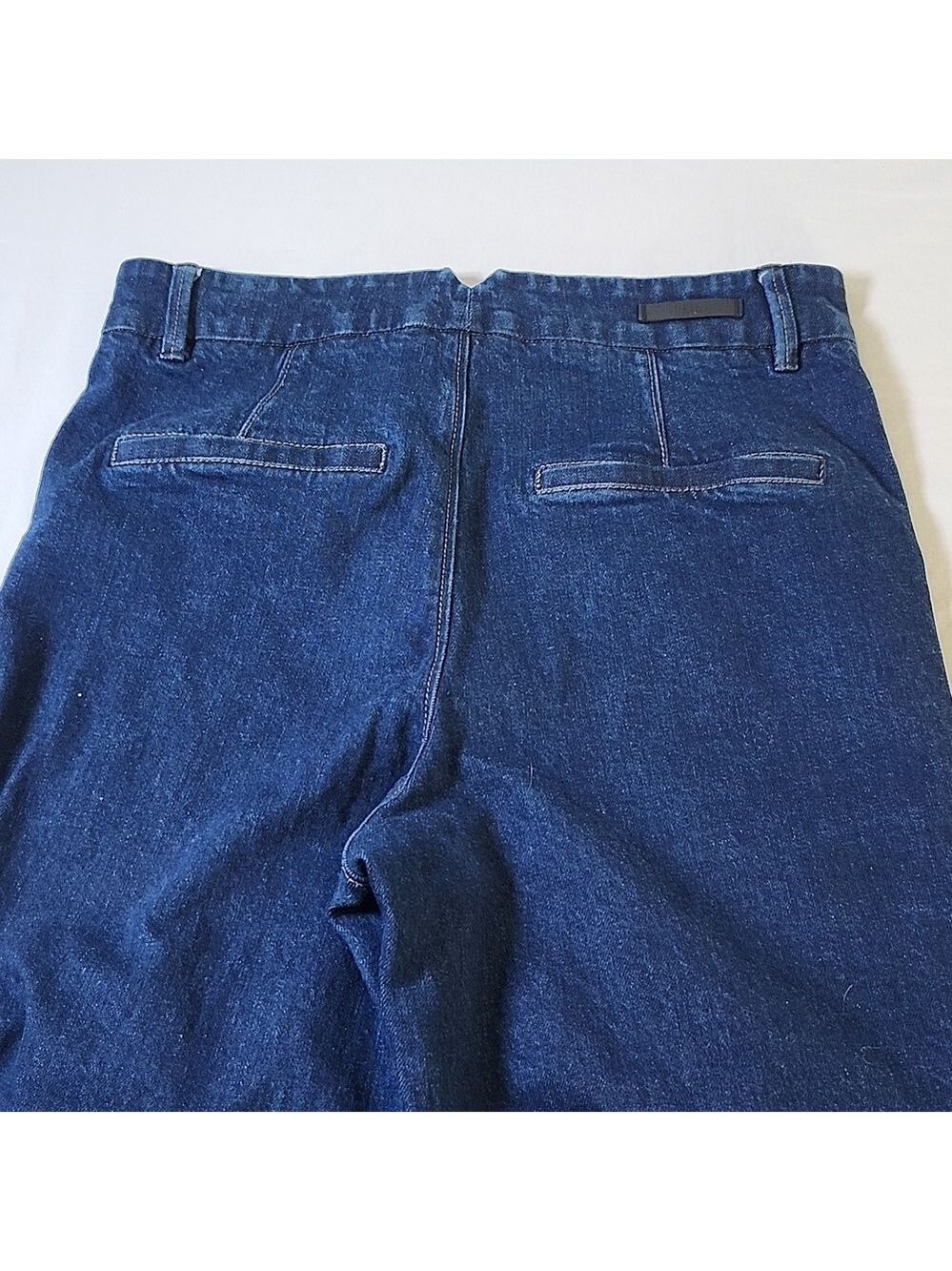 PAIGE Sasha Deep Indigo Wide Leg Jeans Size 29 High Rise Dark Wash - Picture 4 of 10